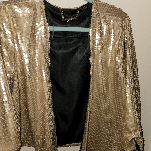 Gold Sequin Jacket - Picture 2 of 6